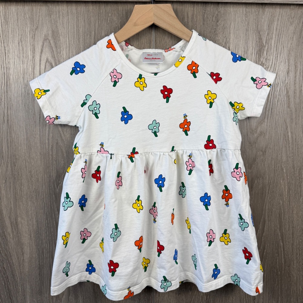 Hanna Andersson Girls Top Size 10 140cm Floral‎ Cotton Peplum Shirt Cottagecore